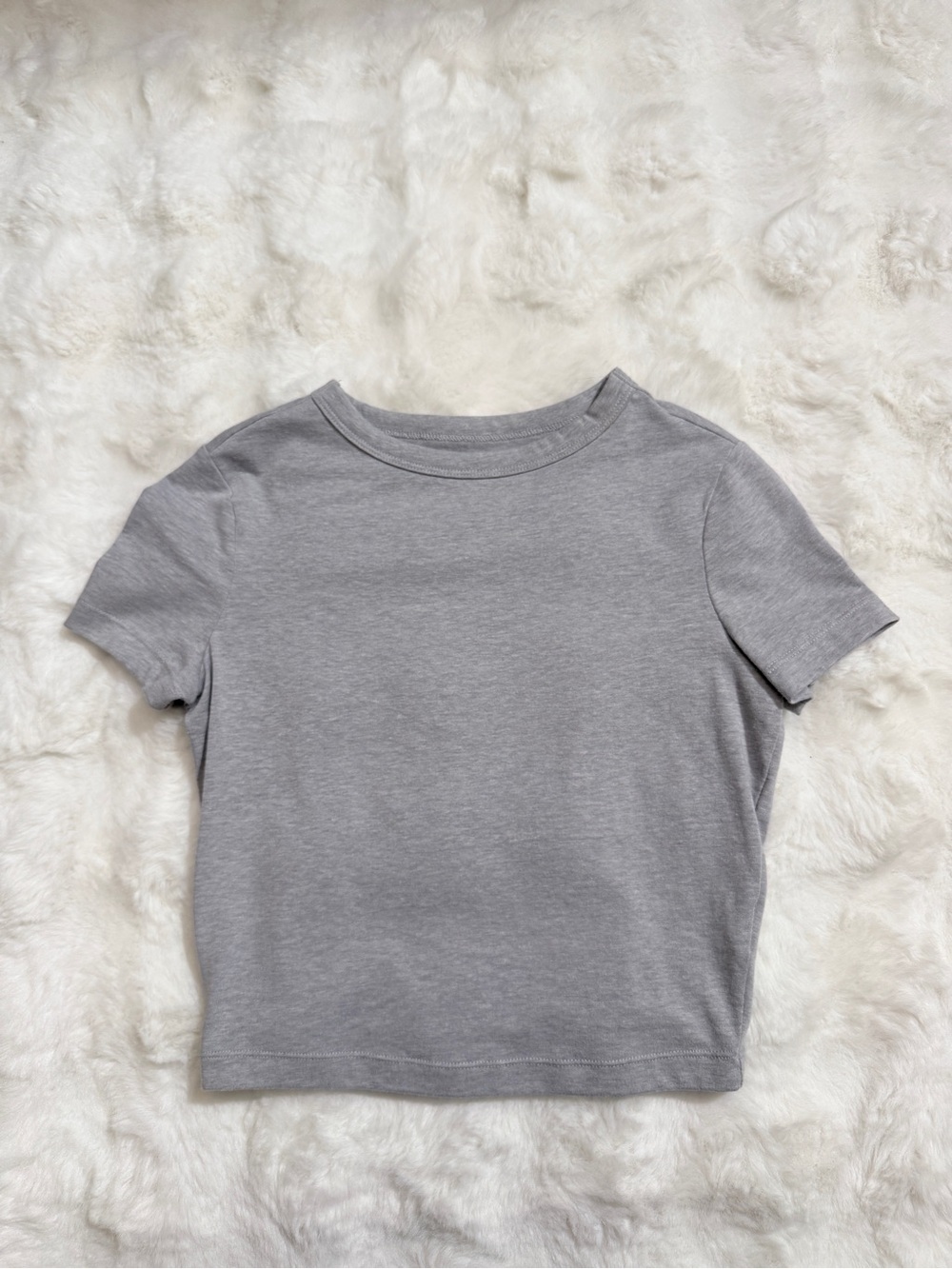 Wild Fable Gray Fitted Baby Tee Size XS